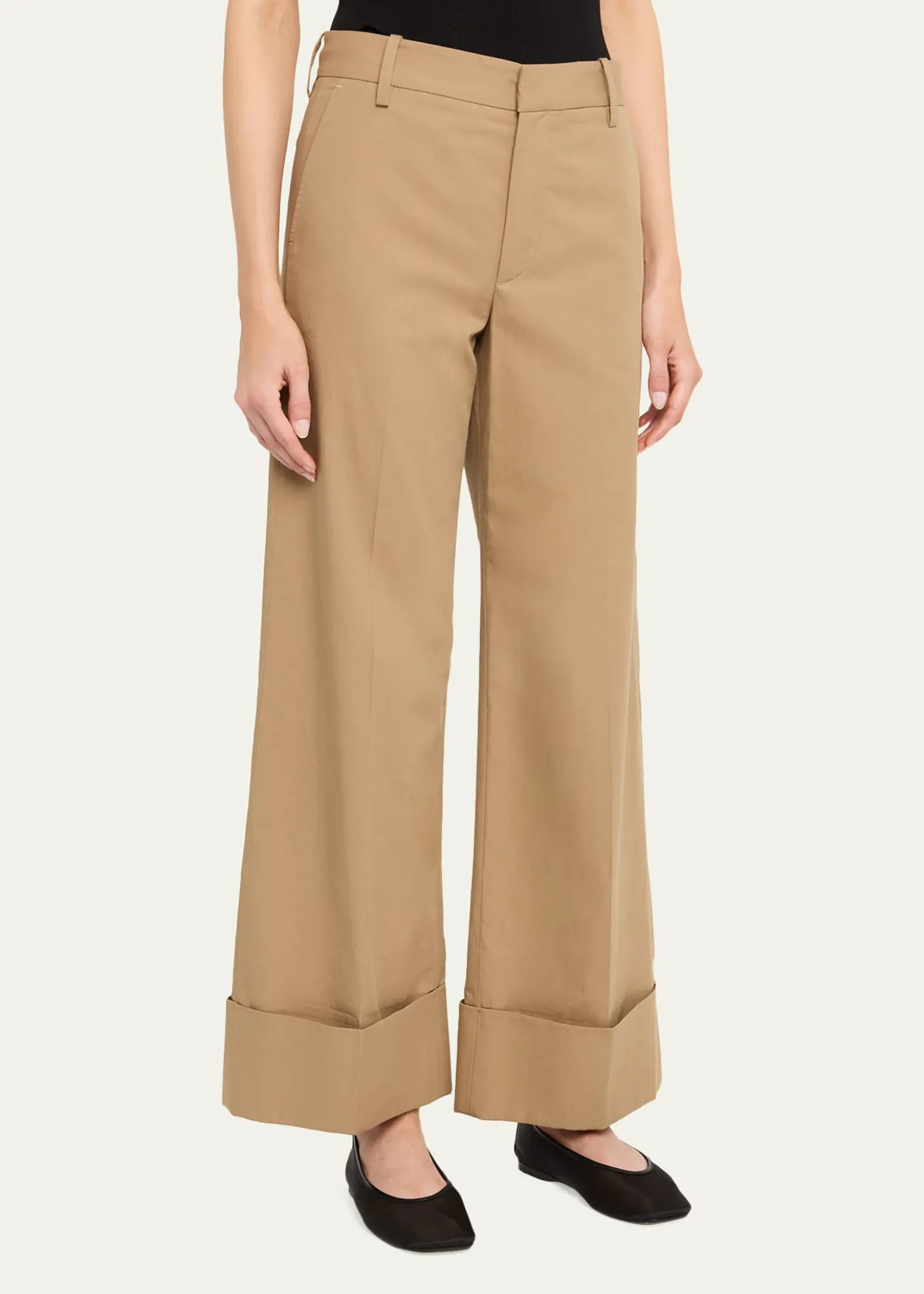 FRAMEThe Cuffed Slim Palazzo Trousers