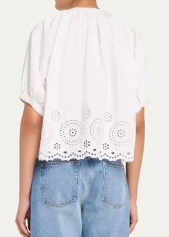 FRAMEThe Eyelet Resort Blouse