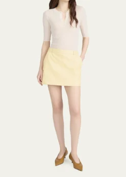 FRAMEThe Leather Mini Skirt