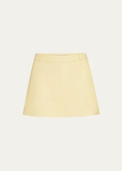 FRAMEThe Leather Mini Skirt