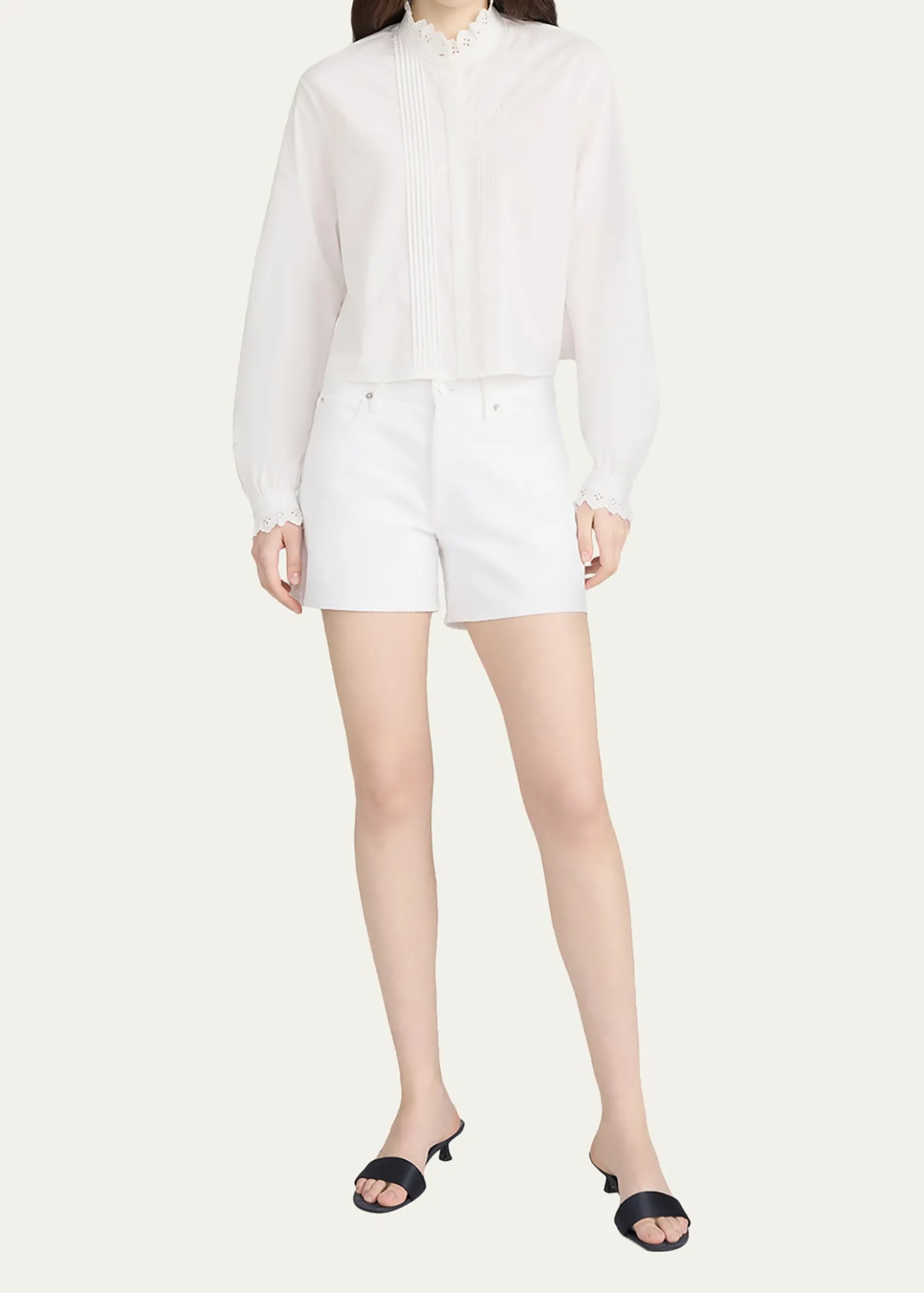 FRAMEThe Long Hang Denim Shorts