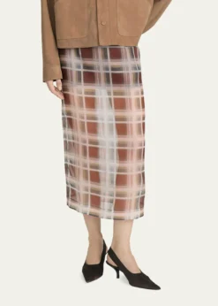FRAMEThe Plaid Organza Skirt