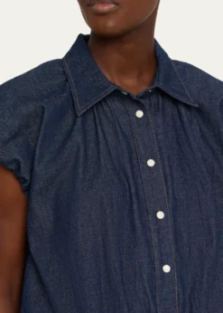 FRAMEThe Shell Bubble-Sleeve Top