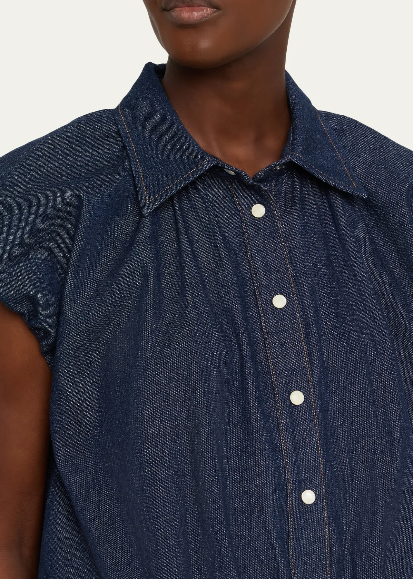 FRAMEThe Shell Bubble-Sleeve Top