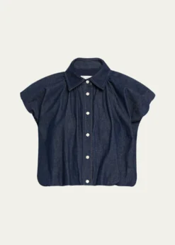FRAMEThe Shell Bubble-Sleeve Top