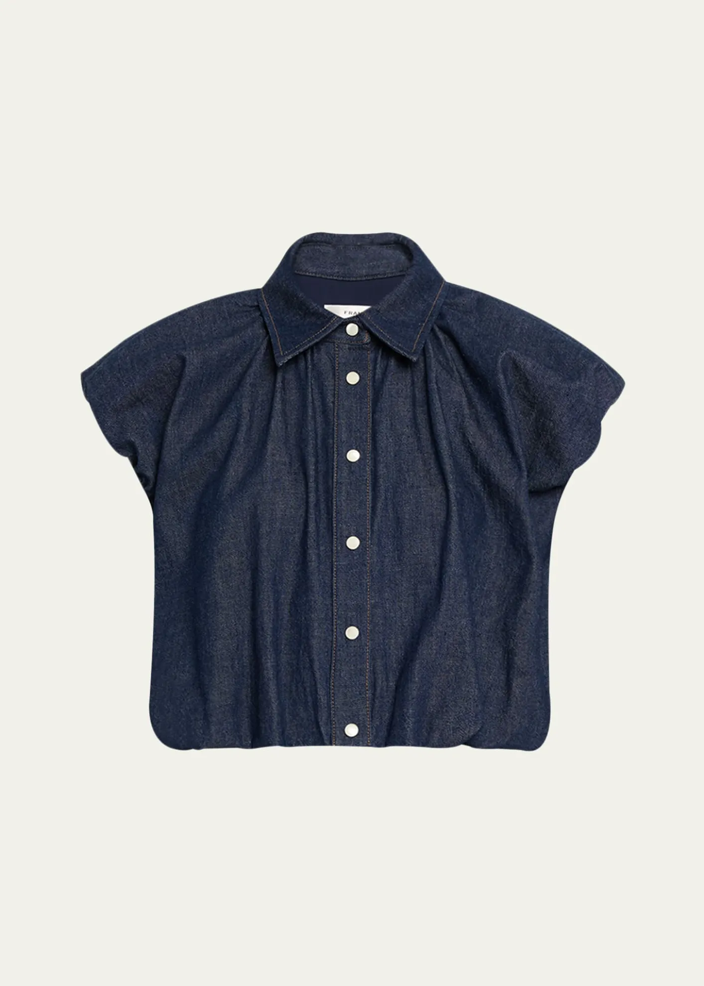 FRAMEThe Shell Bubble-Sleeve Top