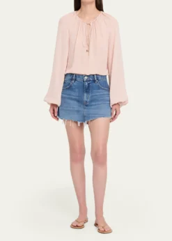 FRAMEThe Silk Balloon Blouse