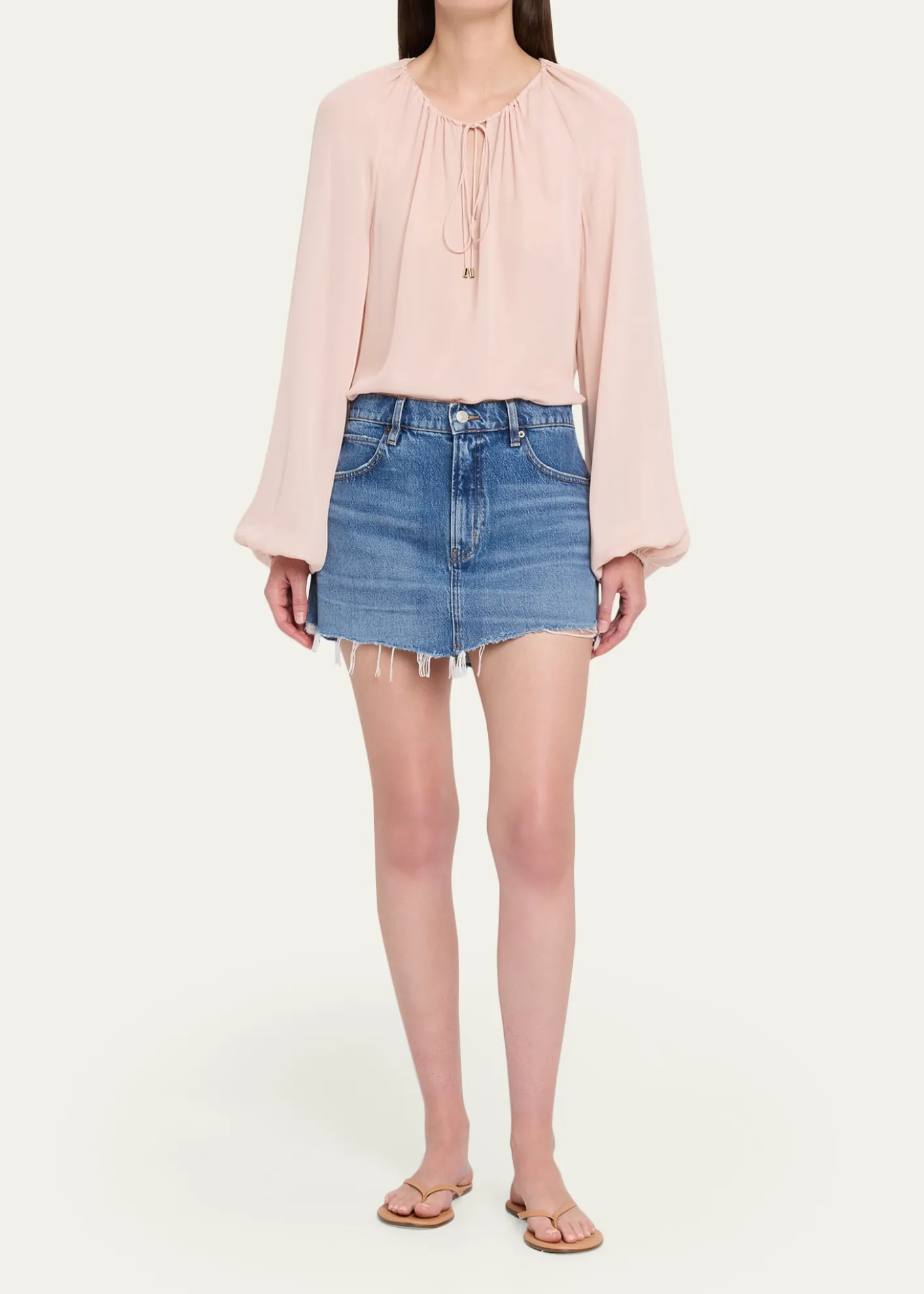FRAMEThe Silk Balloon Blouse