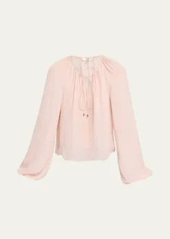 FRAMEThe Silk Balloon Blouse