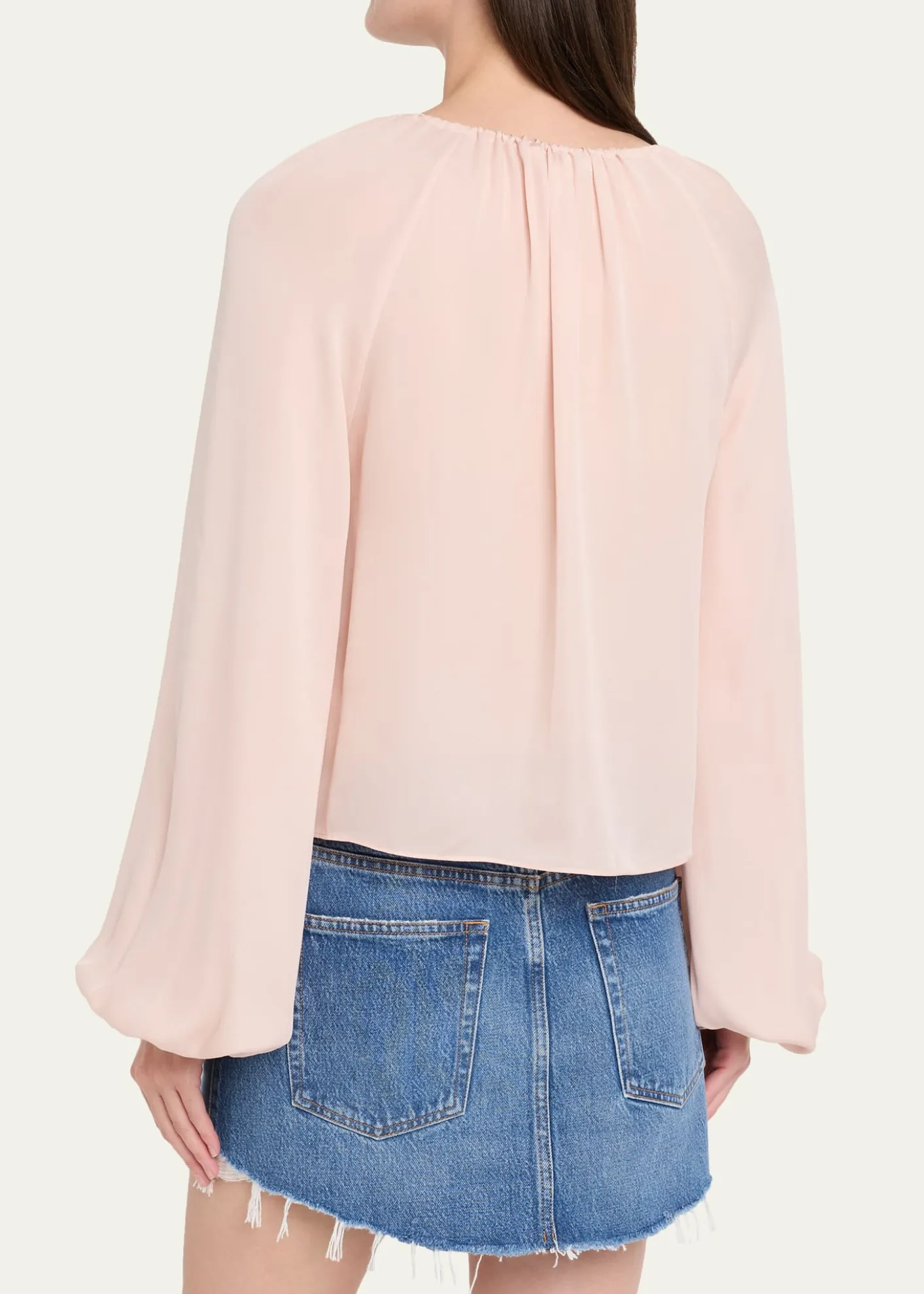 FRAMEThe Silk Balloon Blouse