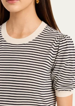 FRAMEThe Striped Gather Sweater