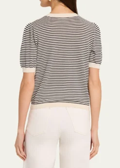 FRAMEThe Striped Gather Sweater
