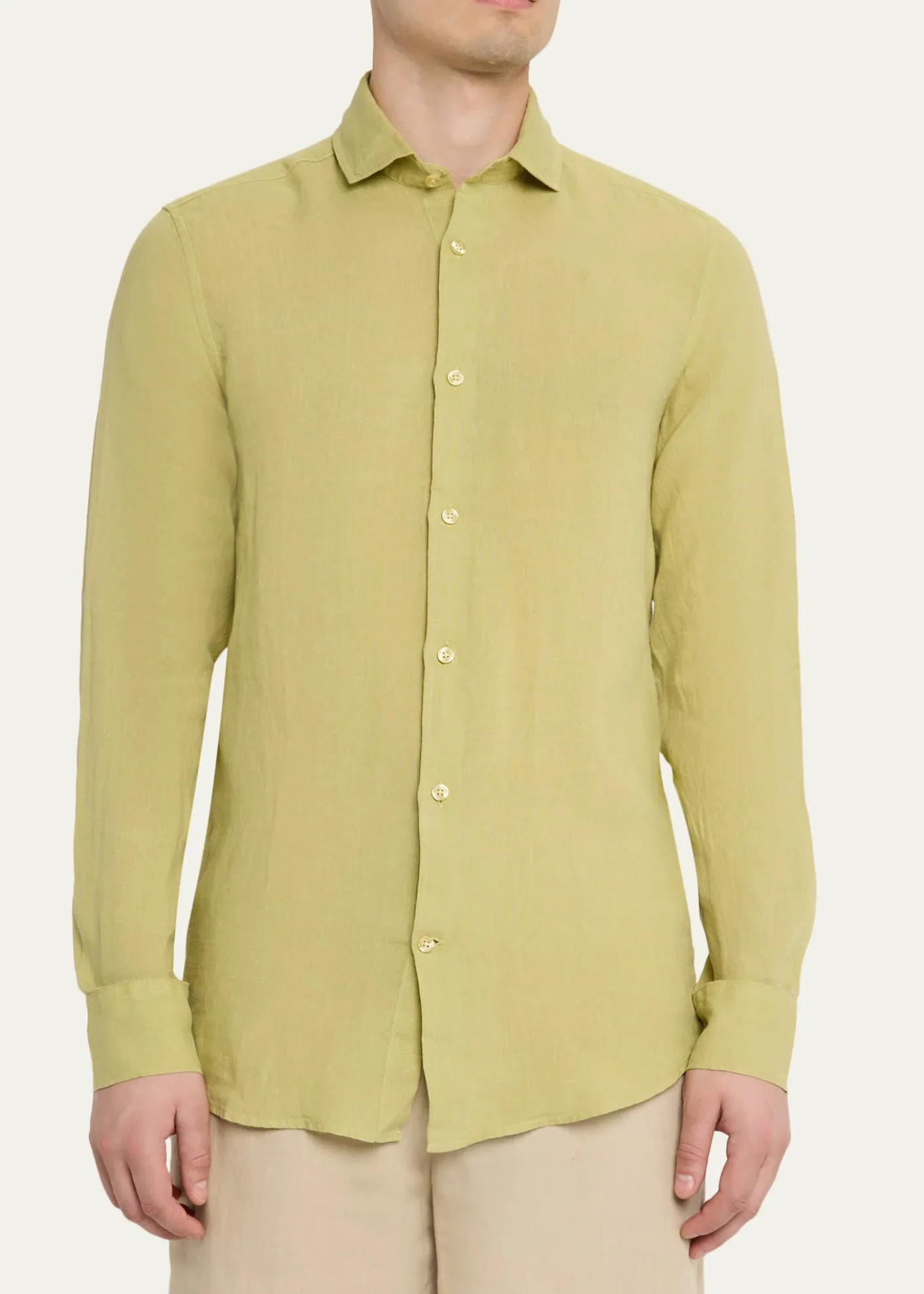 Frescobol CariocaMen's Antonio Linen Casual Button-Down Shirt