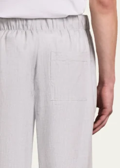 Frescobol CariocaMen's Oscar Linen & Cotton Drawstring Trousers