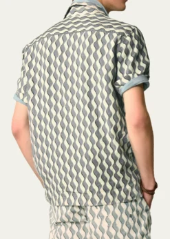Frescobol CariocaRoberto Geometric Linen Button-Down Shirt