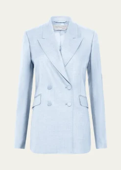 Gabriela HearstAngela Tweed Double-Breasted Blazer Jacket