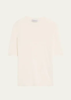 Gabriela HearstBrunner Short-Sleeve Cashmere-Silk T-Shirt