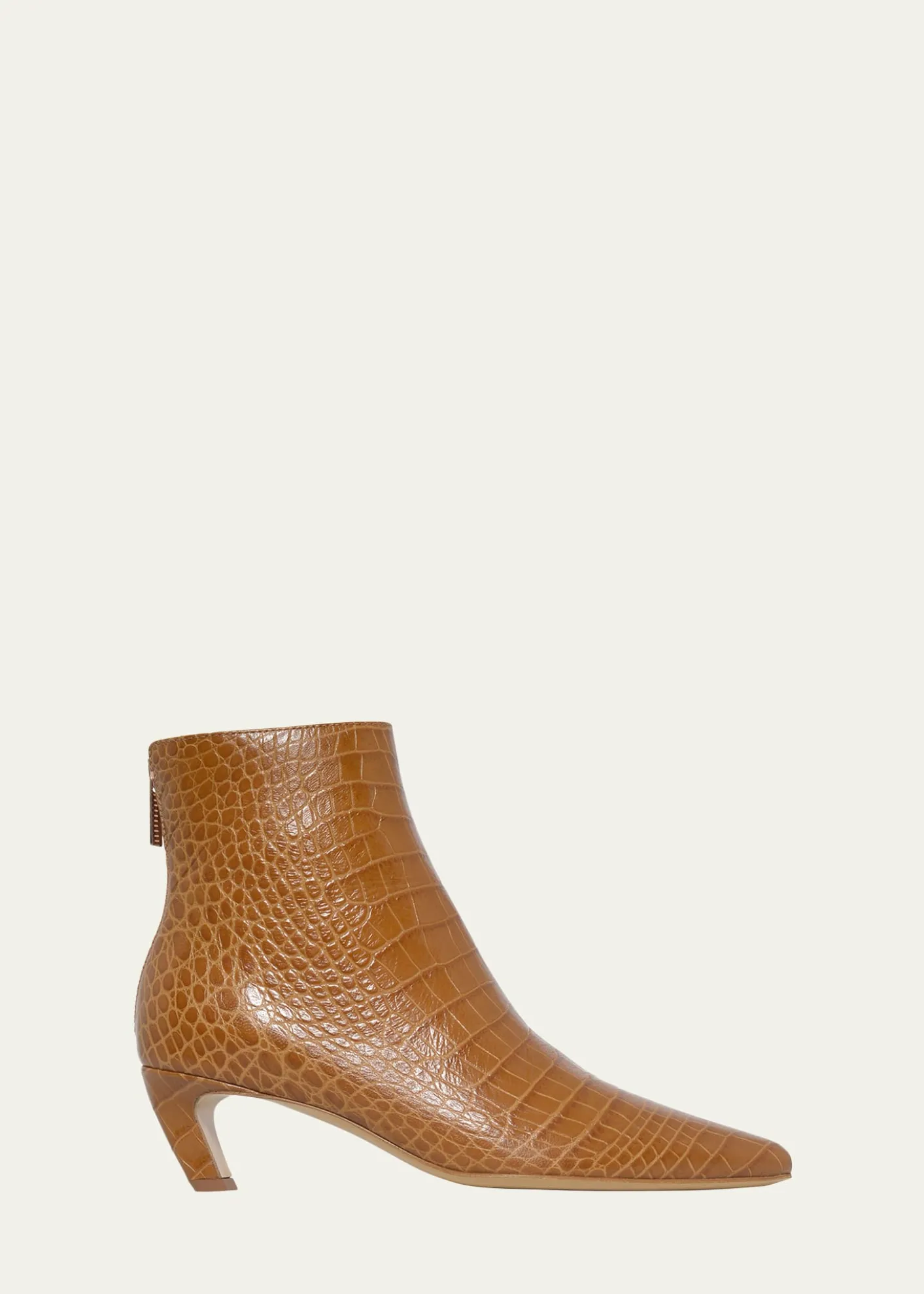 Gabriela HearstClayton Croc-Embossed Leather Ankle Boots