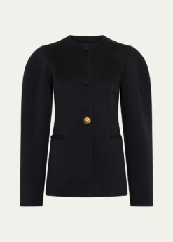 Gabriela HearstDaelan Cashmere Single-Breasted Collarless Jacket