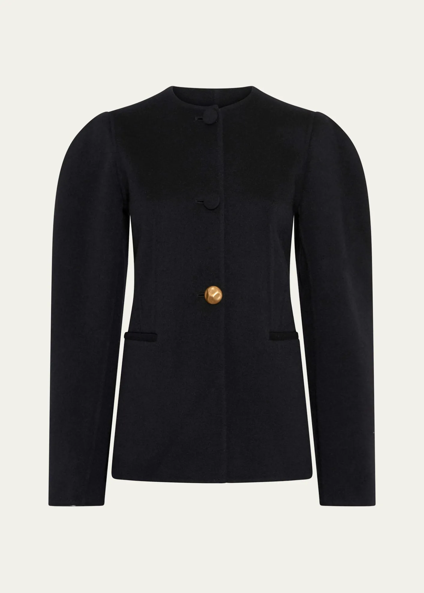 Gabriela HearstDaelan Cashmere Single-Breasted Collarless Jacket