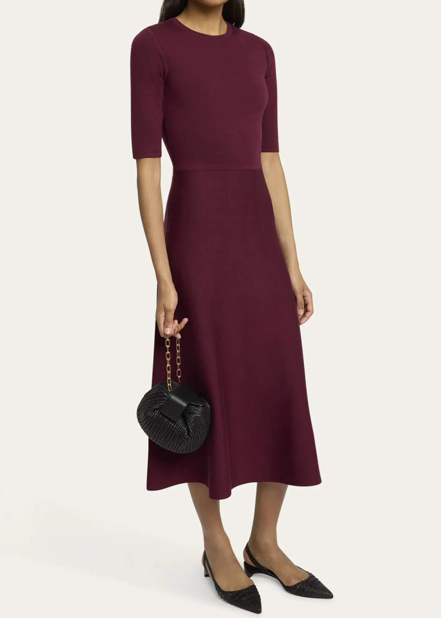 Gabriela HearstDemi Ruched Leather Clutch Bag