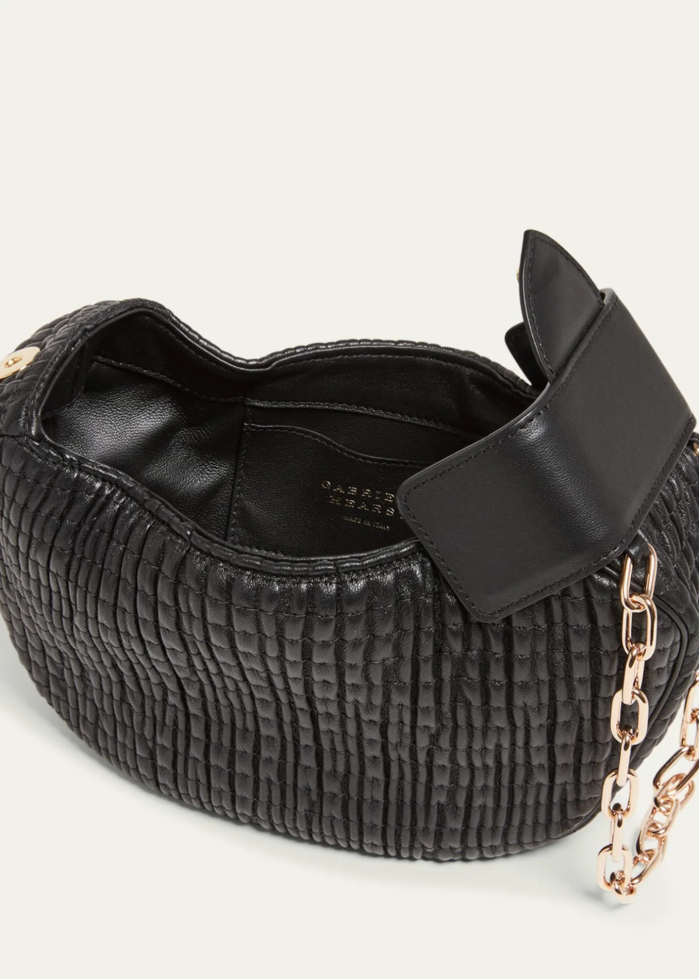 Gabriela HearstDemi Ruched Leather Clutch Bag