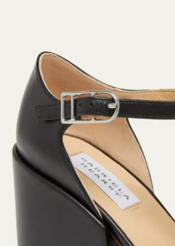 Gabriela HearstHawes Leather T-Strap Block-Heel Pumps