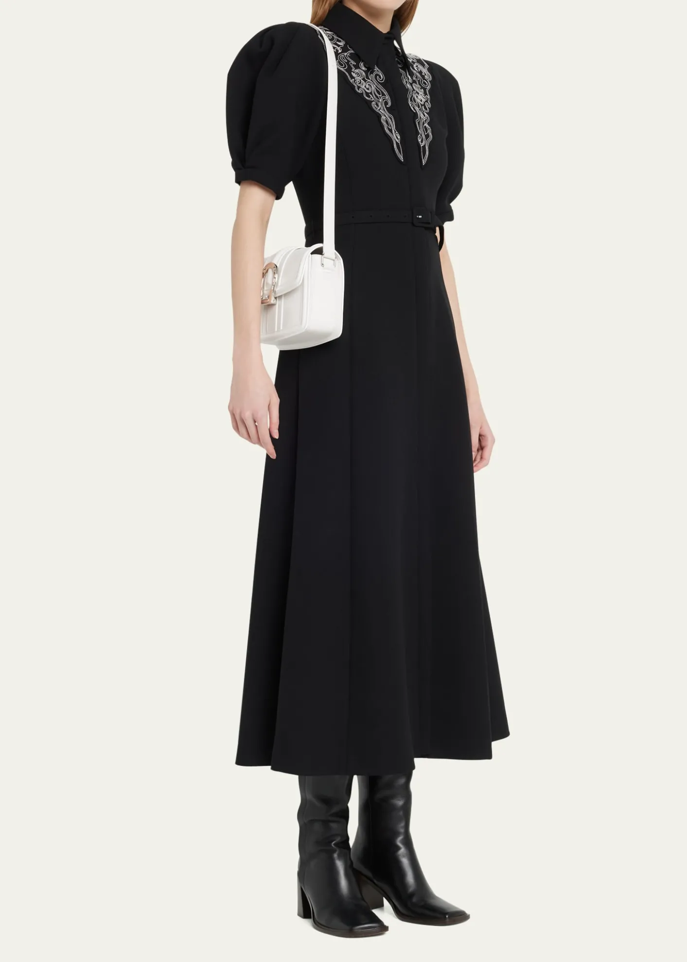 Gabriela HearstLucky Buckle Lambskin Shoulder Bag