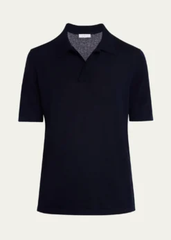 Gabriela HearstMen's Stendhal Cashmere Knit Polo Shirt