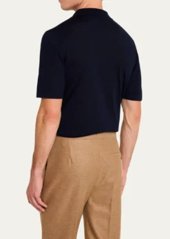 Gabriela HearstMen's Stendhal Cashmere Knit Polo Shirt