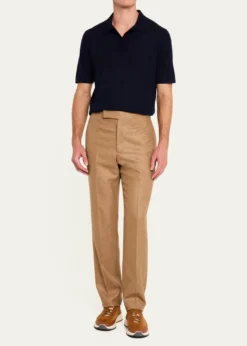 Gabriela HearstMen's Stendhal Cashmere Knit Polo Shirt