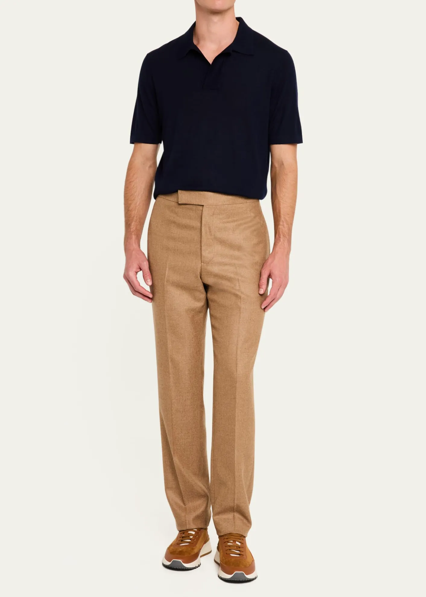 Gabriela HearstMen's Stendhal Cashmere Knit Polo Shirt