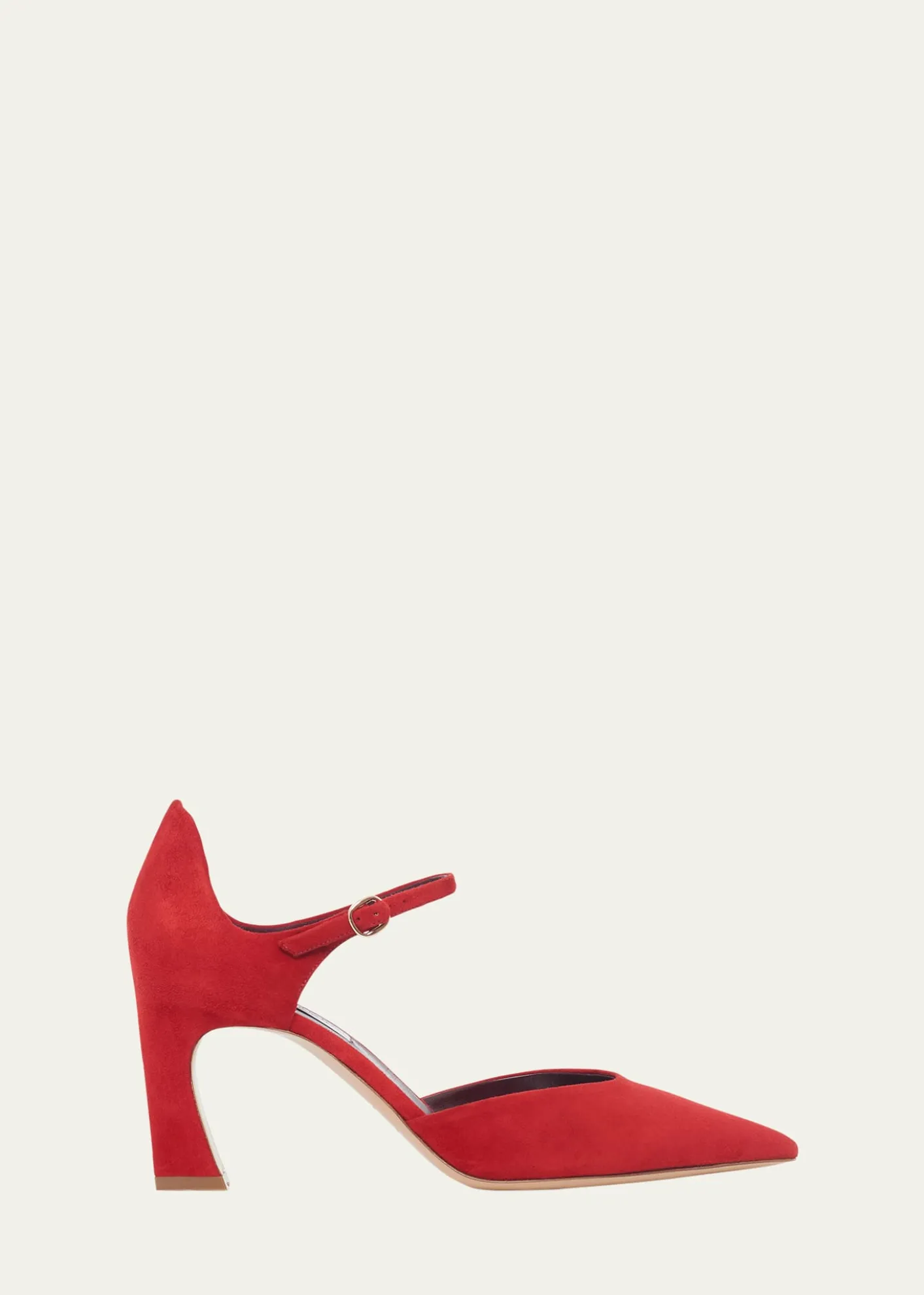Gabriela Hearst75mm Devil Suede Ankle-Strap Pumps