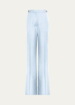 Gabriela HearstVesta High-Waist Wool-Silk Straight-Leg Pants