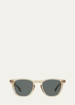 Garrett LeightMen's Brooks x Sun Keyhole-Bridge Square Sunglasses