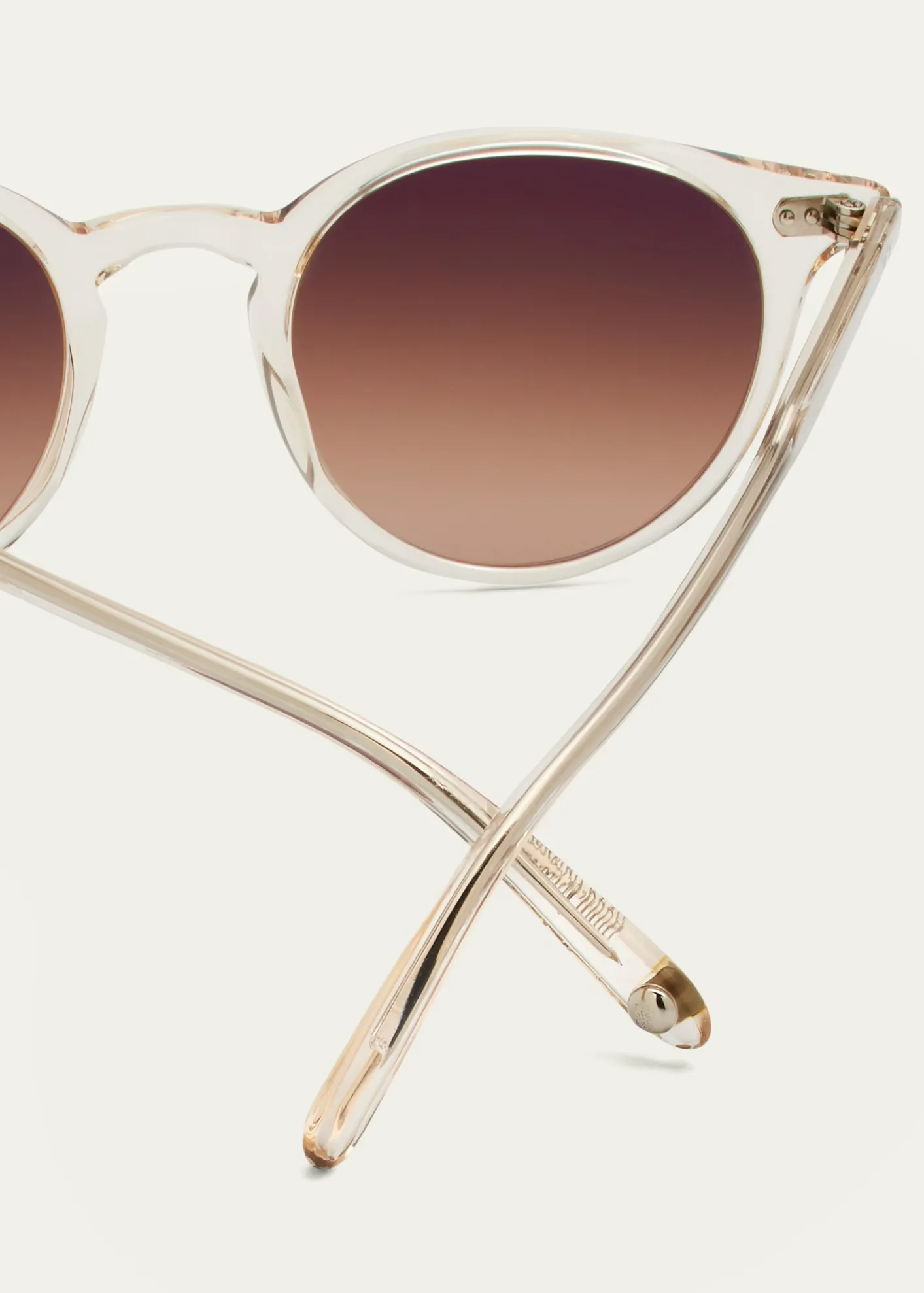 Garrett LeightMen's Clune Sun Keyhole-Bridge Round Sunglasses