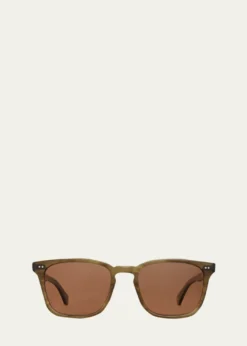 Garrett LeightMen's Earvin Acetate Square Sunglasses
