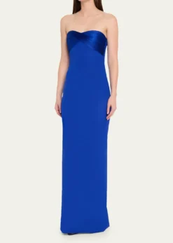 Gaurav GuptaThe Infinity Strapless Draped Column Silk Gown