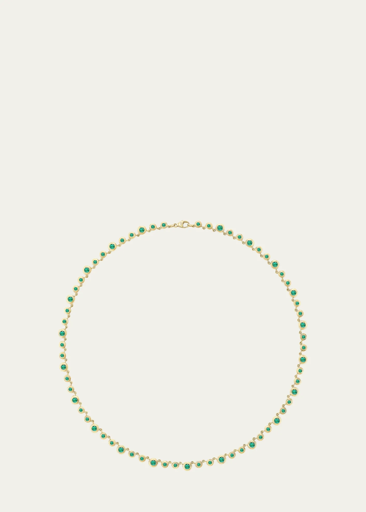 Gemella Jewels18K Yellow Gold Emerald Tennis Necklace
