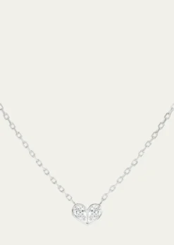 Gemella JewelsSweetheart 18K White Gold and Diamond Necklace, 16"