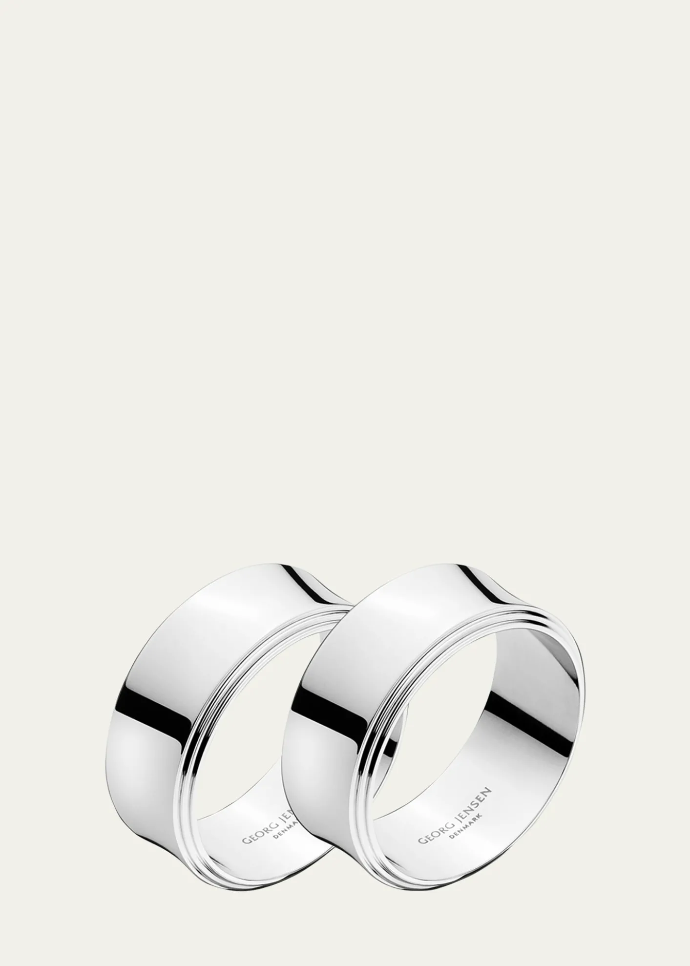 Georg JensenPyramid Napkin Rings, Set of 2
