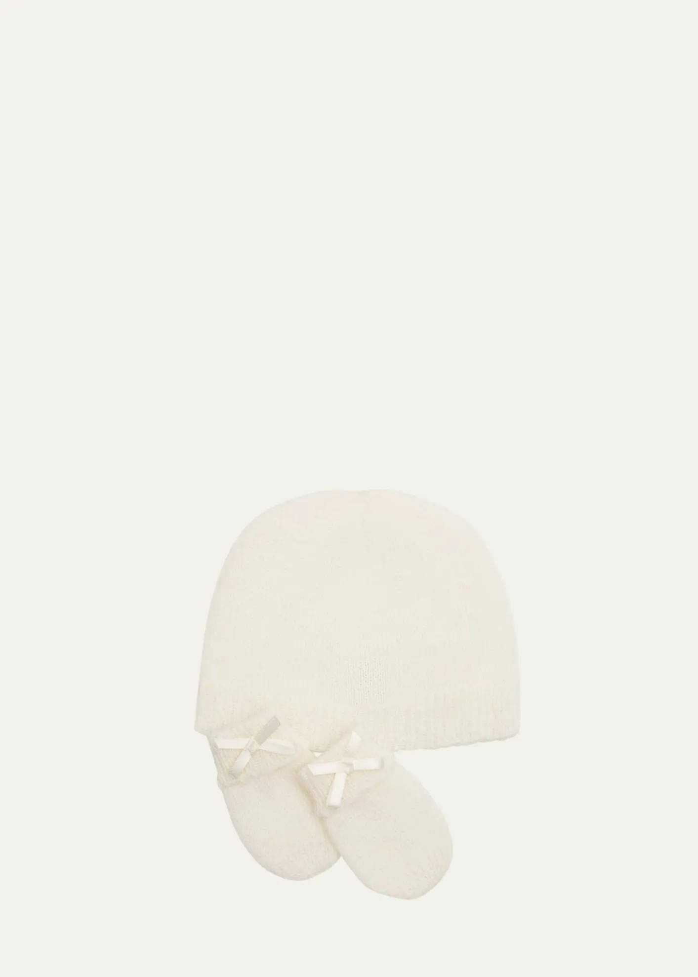 G.H.Hurt & SonKid's Cashmere Baby Hat & Mittens Set, Size Newborn