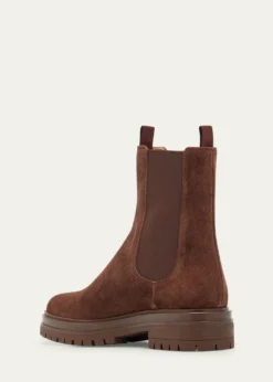 Gianvito RossiChester Suede Lug-Sole Chelsea Ankle Boots