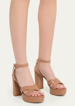 Gianvito RossiCrisscross Ankle-Strap Platform Sandals