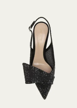 Gianvito RossiCrystal Organza Slingback Pumps