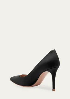 Gianvito RossiGianvito 85 Vitello Leather Point-Toe Pumps
