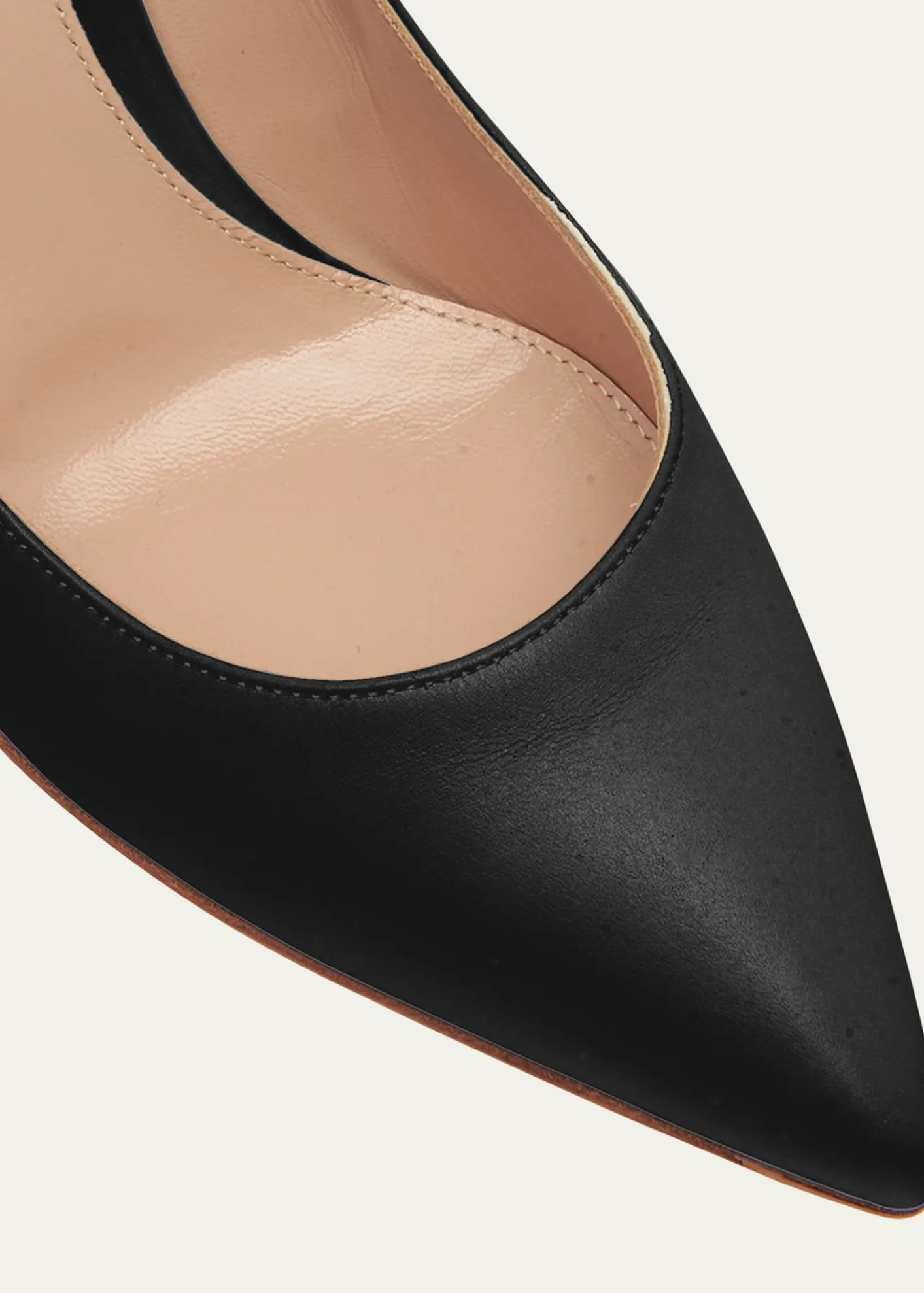 Gianvito RossiGianvito 85 Vitello Leather Point-Toe Pumps