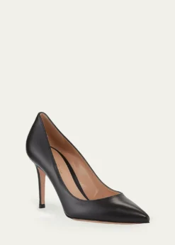 Gianvito RossiGianvito 85 Vitello Leather Point-Toe Pumps
