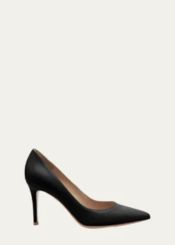 Gianvito RossiGianvito 85 Vitello Leather Point-Toe Pumps