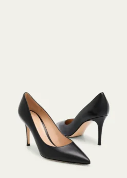 Gianvito RossiGianvito 85 Vitello Leather Point-Toe Pumps
